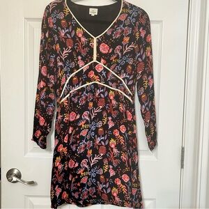La‎ Fiancée Floral Black Dress
